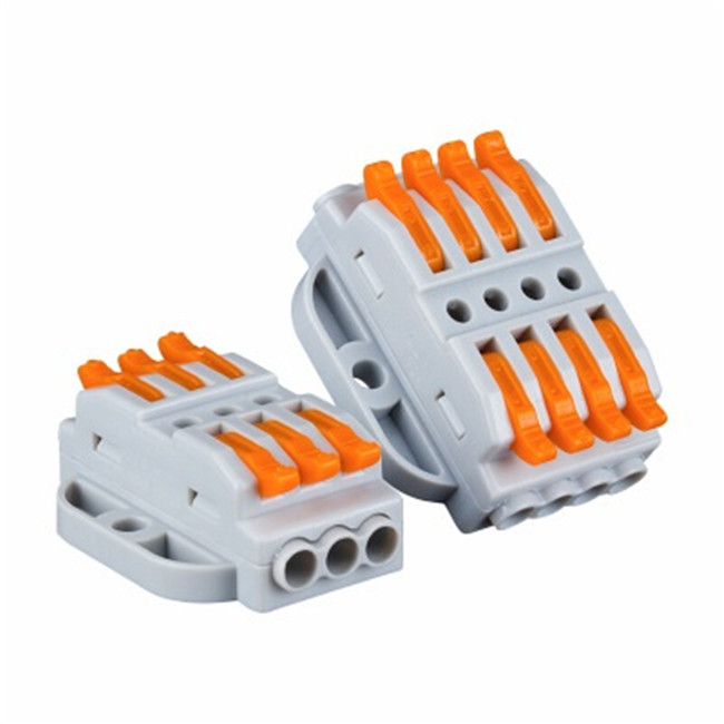 223-A Custom Compact Fixed Wire Terminals Connector Multi-In Multi-Out 2P 3P 4P Plastic Pins