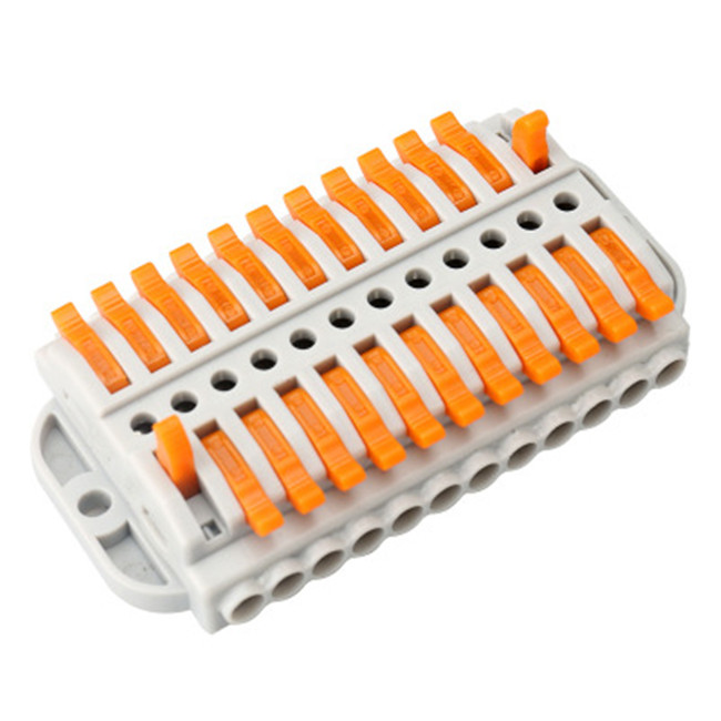 223-A Custom Compact Fixed Wire Terminals Connector Multi-In Multi-Out 2P 3P 4P Plastic Pins