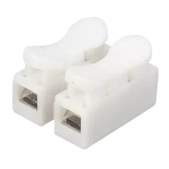 JXDZ-1 2 Pin Terminal Block Push Quick Wire Cable Splicing Termination Connectors 10A 250V 100Pcs